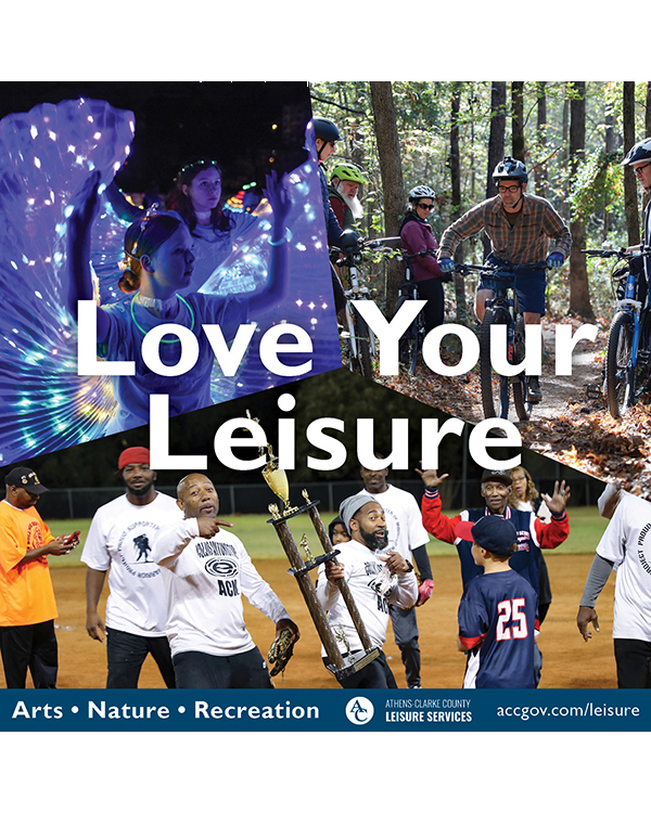 Love Your Leisure Red & Black ad